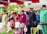 Wakil Wali Kota Gorontalo Indra Gobel saat aat menghadiri peringatan Hari Sumpah Pemuda ke-98 di Lapangan Taruna Remaja, Kota Gorontalo, Rabu, 28 Oktober 2026. (Foto: Humas)