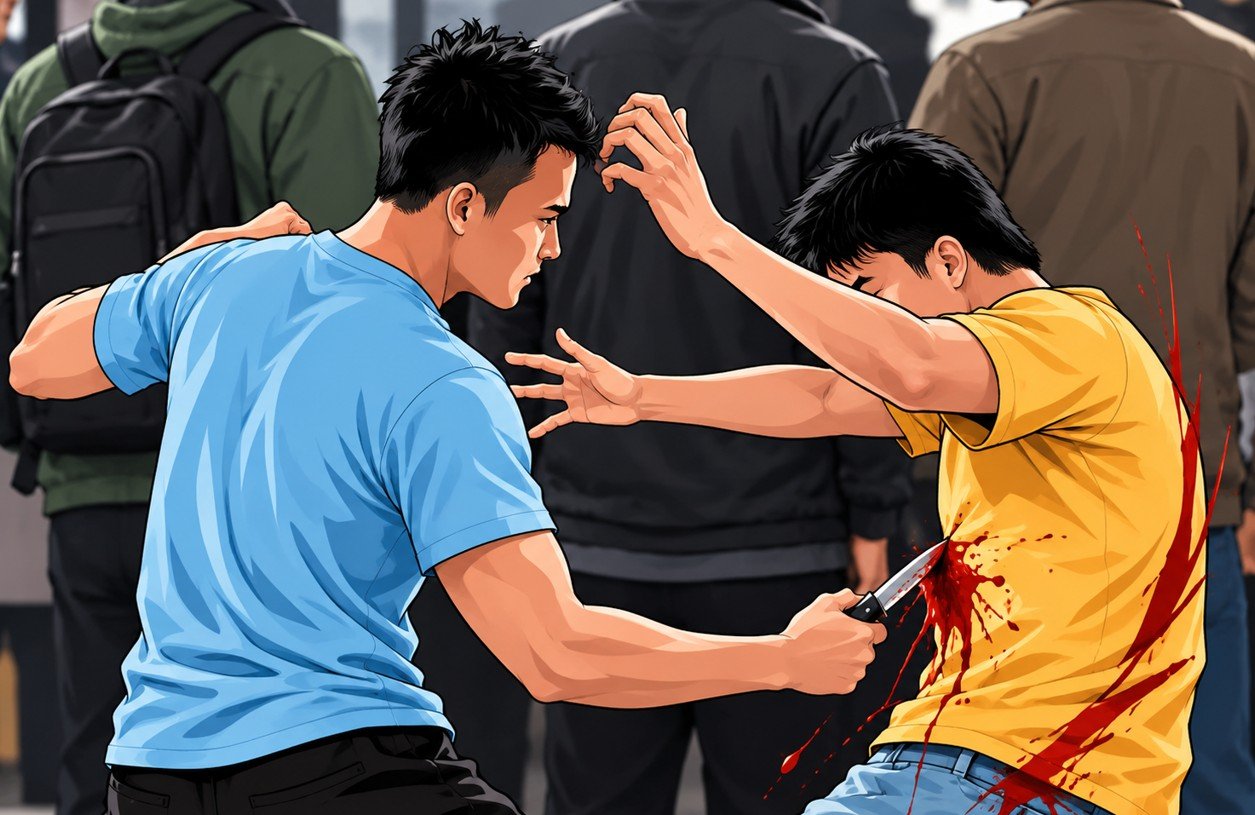 Seorang warga Buton diduga ditusuk saat acara hiburan di Desa Labuandiri. Polisi mengamankan terduga pelaku beserta sebilah badik/Hibata.id