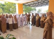 Jajaran RSUD Zainal Umar Sidiki Gorontalo Utara mengikuti apel pagi yang dipimpin Kepala Bidang Penunjang Djumrah Mokali, Senin (28/9/2026)/Hibata.id