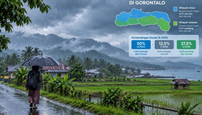 BMKG: Durasi Musim Hujan di Gorontalo Utara Diprediksi Lebih Pendek