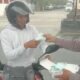 Imbauan Polresta Balikpapan kepada warga untuk menggunakan masker saat paparan asap karhutla meningkat/Hibata.id