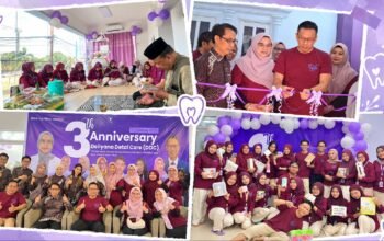 Kolase foto: Klinik Deliyana Dental Care meresmikan ruang tindakan baru di lantai 2 dalam rangka perayaan HUT ke-3 di Gorontalo, Sabtu (24/10/2026)/Hibata.id