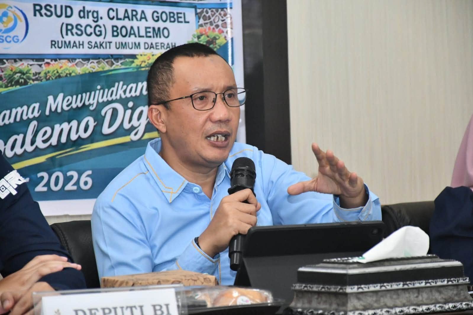 Wakil Bupati Boalemo Lahmudin Hambali membuka High Level Meeting untuk memonitor dan mengevaluasi program unggulan Pemerintah Kabupaten Boalemo, SHERLYGO/Hibata.id