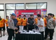 Polresta Balikpapan memusnahkan barang bukti narkotika dari 11 tersangka di Lobby Sat Tahti Polresta Balikpapan, Jumat (2/10/2026)/Hibata.id