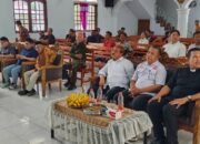 Bupati Boalemo Rum Pagau menghadiri Temu Raya Pria Kaum Bapak Gereja Imanuel Kaaruyan, Sabtu (3/10/2026)/Hibata.id