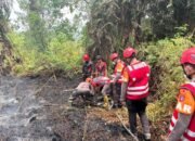 Brimob Polda Kaltim mengerahkan Tim Respon Bencana untuk menangani Karhutla di Balikpapan Timur dan Kutai Barat, Selasa (6/10/2026)/Hibata.id