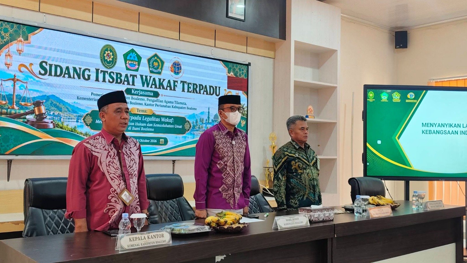 Wakil Bupati Boalemo Lahmudin Hambali membuka Sidang Isbat Wakaf Terpadu di Boalemo, Kamis (8/10/2026)/Hibata.id