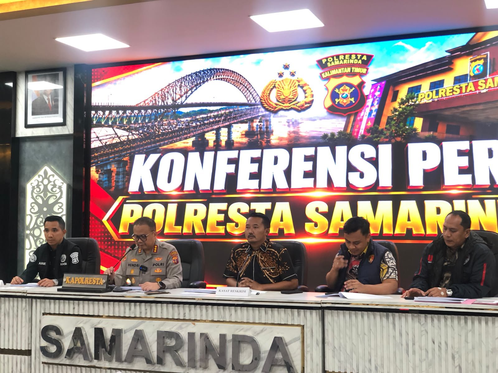 Kapolresta Samarinda menyampaikan informasi terkait penanganan pengaduan dugaan malapraktik medis di Samarinda, Kalimantan Timur/Hibata.id