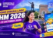 Ilustrasi kegiatan lari dalam rangka Gorontalo Half Marathon 2026/Hibata.id