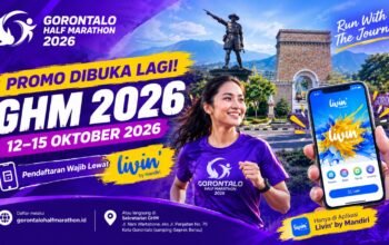 Ilustrasi kegiatan lari dalam rangka Gorontalo Half Marathon 2026/Hibata.id