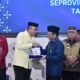 Wakil Bupati Boalemo Lahmuddin Hambali menandatangani nota kesepakatan pengembangan bahasa dan pelestarian budaya di Kantor Bahasa Provinsi Gorontalo, Kamis (15/10/2026)/Hibata.id