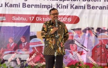 Bupati Buton Tengah Azhari menghadiri kegiatan open house Sekolah Rakyat Terintegrasi 69 Buton Tengah/Hibata.id