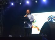 Bupati Boalemo Rum Pagau menghadiri penutupan Lomba Seni dan Budaya Daerah tingkat Kabupaten Boalemo, Sabtu (17/10/2026)/Hibata.id