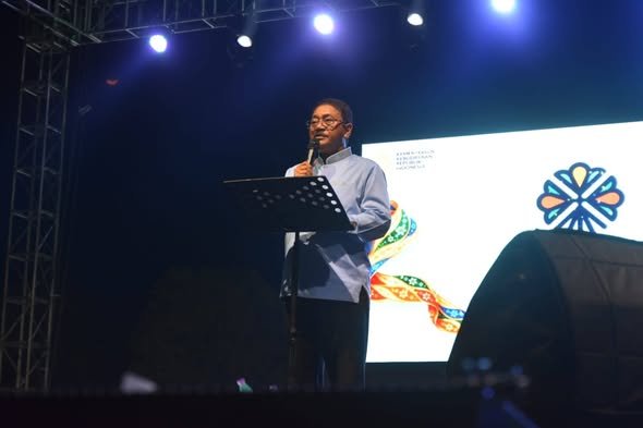 Bupati Boalemo Rum Pagau menghadiri penutupan Lomba Seni dan Budaya Daerah tingkat Kabupaten Boalemo, Sabtu (17/10/2026)/Hibata.id