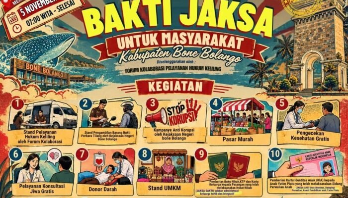 Kejari Bone Bolango Gabungkan Layanan Hukum, Kesehatan hingga Sosial