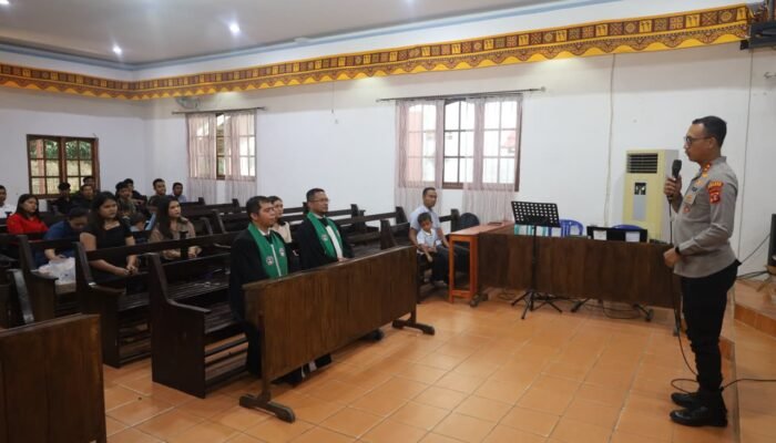 Kapolres PPU Sosialisasikan Polisi Bersama Masyarakat di GBKP Penajam