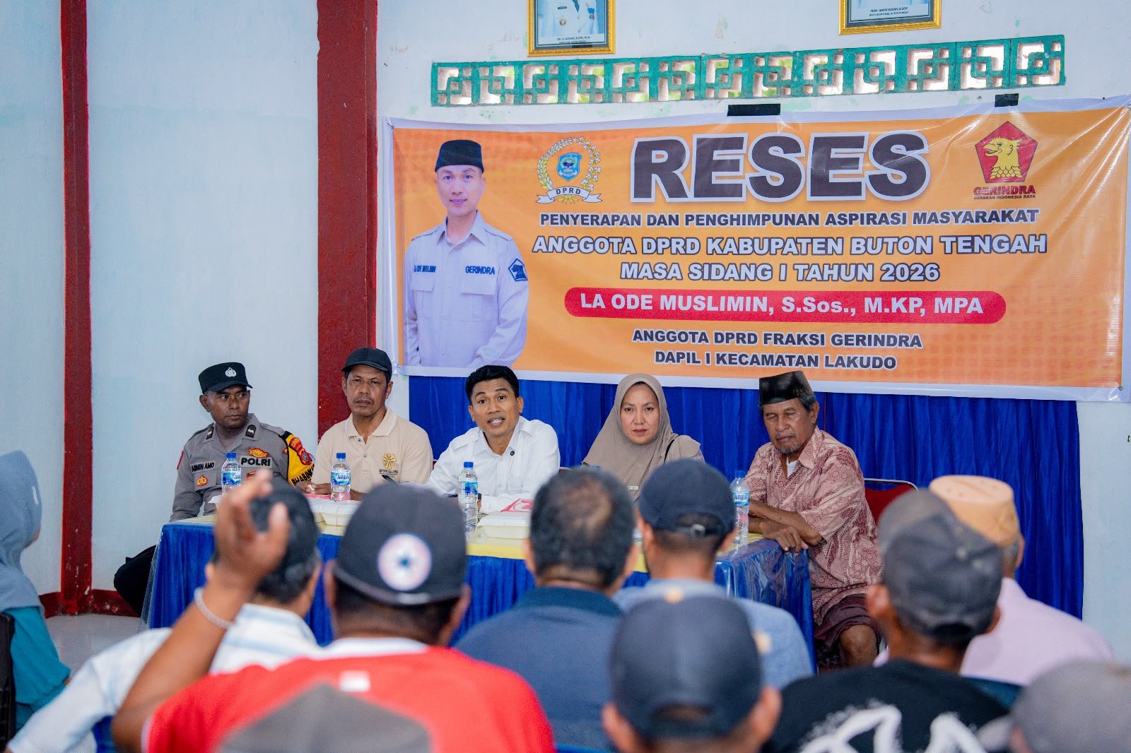 La Ode Muslimin menyerap aspirasi warga Boneoge, Wongko, dan Lolibu di Lakudo. Usulan mencakup bantuan nelayan, jalan tani, irigasi, pendidikan, UMKM, dan lapangan kerja/Hibata.id
