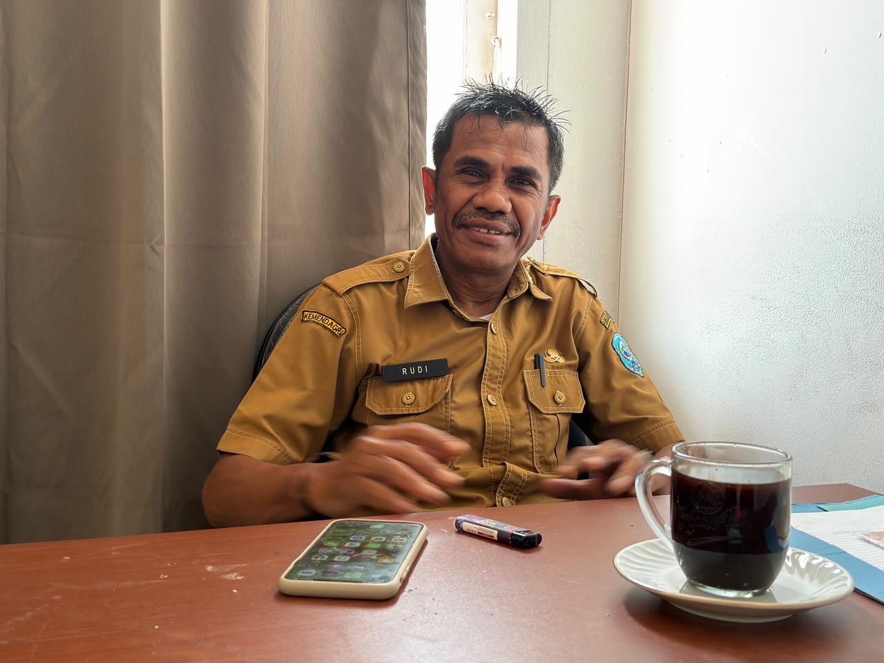 Pelaksana Harian (Plh) Kepala DPMD Buton Tengah Rudi Taga/Hibata.id