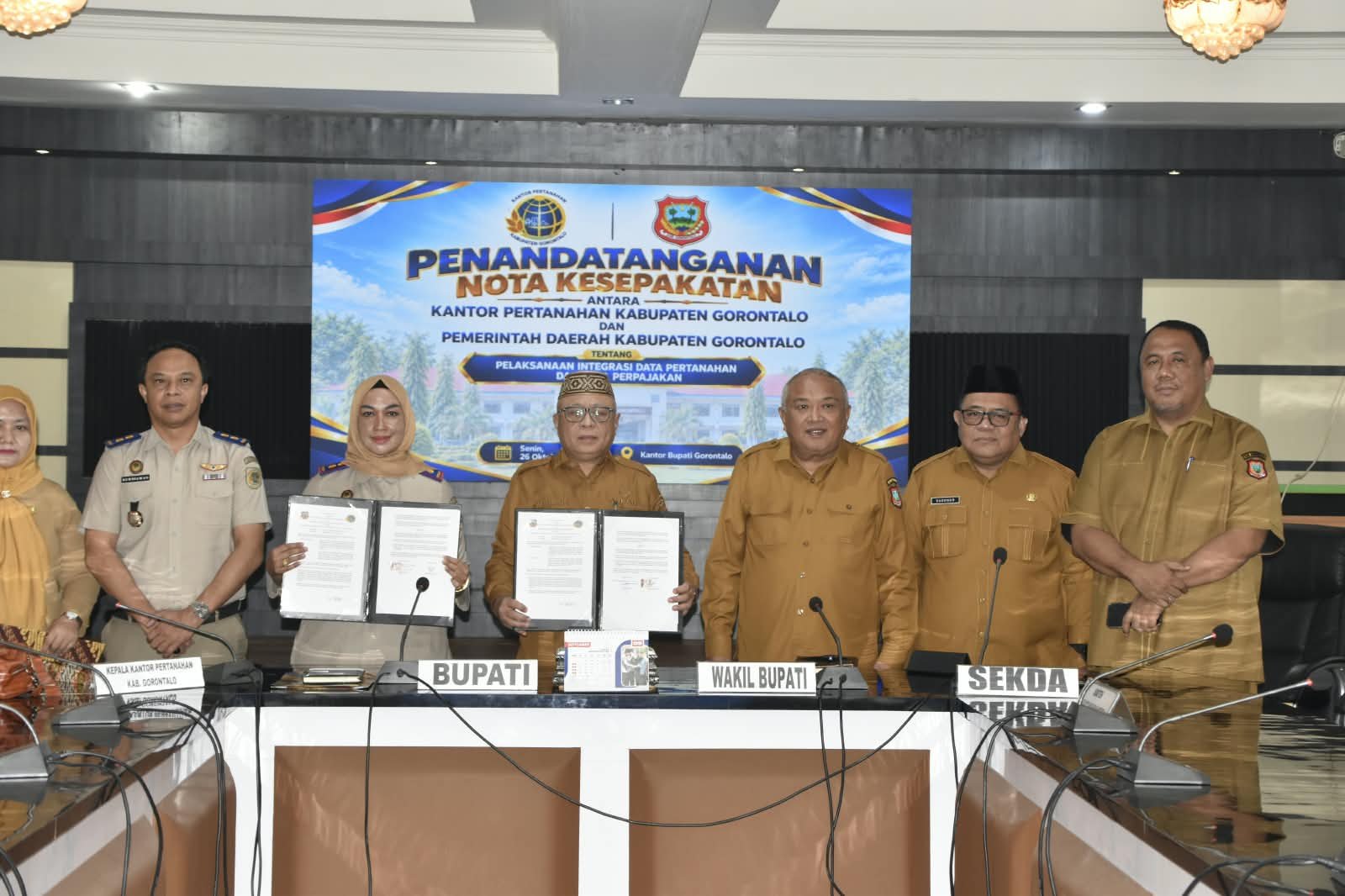Pemkab Gorontalo dan Kantor Pertanahan mengintegrasikan data pertanahan dan perpajakan untuk meningkatkan layanan, menertibkan aset, dan mengoptimalkan PAD/Hibata.id